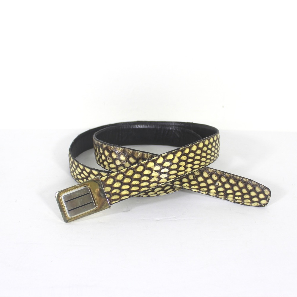 Vintage Genuine Snake Skin Belt Large L 37” - 42”